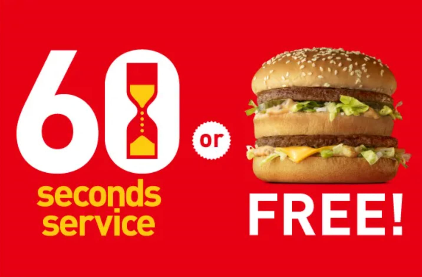 In an attempt to speed up the drive thru process, McDonald’s ran an experiment at several locations in Florida: Get your food in 60 seconds or it’s free. 